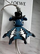 LOEWE 10th Anniversary Cowboy Puzz Bag Charm Tassle Calfskin Keychain FLAWED EYE picture