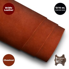 12-14oz (4.8-5.6 mm) Bridle Veg Tan Cowhide Leather Sheet Hides picture