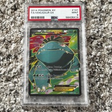 2014 POKEMON XY #141 FA / VENUSAUR EX PSA 9 MINT TCG FULL ART 141/146 picture