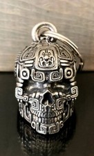 Mayan Skull Motorcycle Biker Ride Bell Gremlin Good Luck Gift BB-149 Made in USA picture