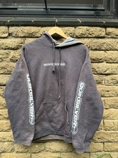 RARE GRAILL Vintage Faded Quicksilver Quad Hit Hoodie - Size L picture