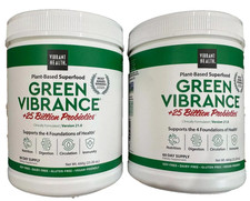 LOT OF 2 VIBRANT HEALTH Green Vibrance Powder 60 Servings 23.83 oz EXP2027+ NEW picture