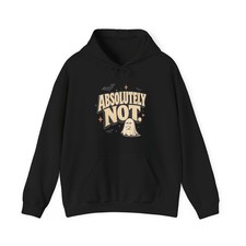 Absolutely Not Ghost Halloween Hoodie | Vintage Spooky Bats Graphic Pullover picture