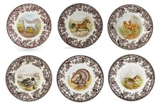 Spode woodland set of 6 X dinner plates- 6  designs inc horses-----3707----- picture