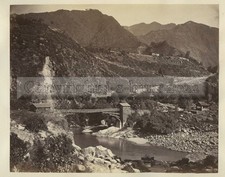 Chamba Bridge Northern India c1875 Antique Photo picture