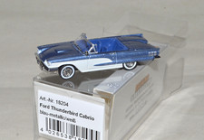 HO scale Brekina 18204 1960 Ford Thunderbird Cabrio METALLIC BLUE/WHITE picture