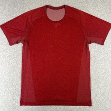 Lululemon Metal Vent Tech Performance Stretch Shirt Medium Mens Red Active picture