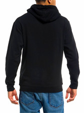 Gildan Men's Black Pullover Graphic Print Hoodie Cotton Blend Long Sleeve S picture