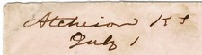 1850s 3¢ Washington (Scott #11) on Cover – w/ ATCHISON K.T. Manuscript Cancel picture
