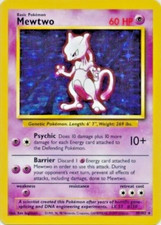 Pokémon TCG - Mewtwo - 10/102 - Holo Unlimited - Base Set Unlimited [Near Mint] picture