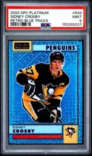 2022-23 O-Pee-Chee Platinum - Retro Sidney Crosby #R-39 Blue Traxx /199 PSA 9 picture