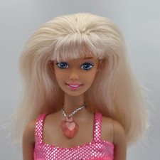 1997 Sweetheart Barbie in Pink Velvet Dress with Heart Necklace  picture