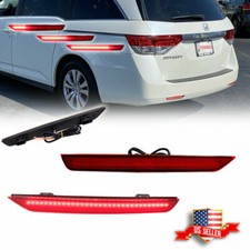 Rear Bumper Reflector Red LED Tail Brake Signal Lights For 11-17 Honda Odyssey picture