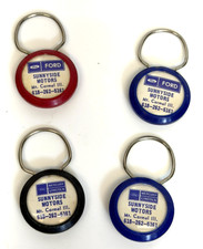 Vintage FORD Sunnyside Motors Mt. Carmel, IL Advertising Keychain LOT 4 picture