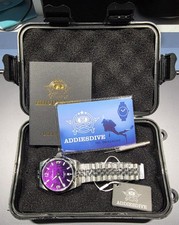 ADDIESDIVE AD2547 39mm Automatic Watch Purple Waterproof Citizen Miyota New picture