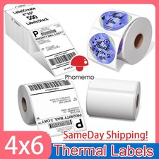 500/1000PCS 4x6 Direct Thermal Shipping Label VRETTI MUNBYN Phomemo Lot picture