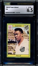 1968-69 PELE PANINI CALCIATORI (CSG 6.5) EX-NM+ BRAZIL SANTOS SOCCER picture