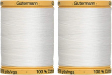 2-Pack - Gutermann Natural Cotton Thread Solids 876 Yards Each - White (800C 570 picture