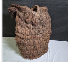 1850s EXTREMELY RARE Ifugao Hunters Backpack Raincoat Philippines EUC picture