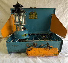 Sears Matching Blue Set 476.74060 Lantern & 476.74970 Stove Tested & Working  picture