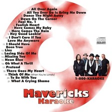 CUSTOM KARAOKE MAVERICKS 21 GREAT SONG cdg CD+G RARE RAUL MALO & CO. MISSING U + picture