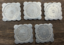 Vintage Lot of 5 Rare - $1 Stocker's Smoke House Trade Tokens 1