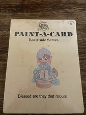 NEW VTG Precious Moments paint a card Beatitude series   picture