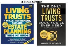 2 BOOK The Only Living Trusts,Living Trusts & Estate Planning PAPERBACK picture