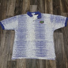 Florida Gators Polo AOP Gator Skin Shirt Adult Size Large 1990's NCAA Vintage picture