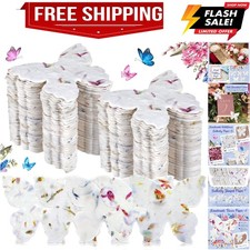 50 Pcs Handmade Seed Paper Plantable Wildflower Seed Paper Recycled Flower Pe... picture