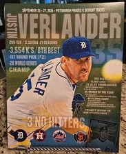 2026 Detroit Tigers Justin Verlander Limited Edition Scorecard 9/25/26 Ceremony picture