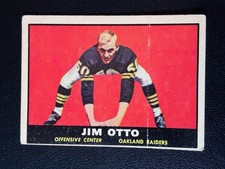 1961 Topps Football Jim Otto #182 Rookie HOF Oakland Raiders A3 picture