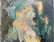 Fauvist Abstract Portrait Girl Oil Painting on 16”x20” Canvas Original Signed picture