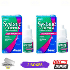 2 X Alcon Systane Ultra Lubricant Eye Drops Dry Red Eye Relief 10ml picture