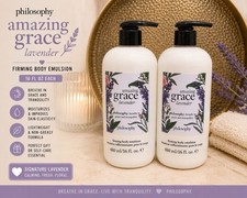 Philosophy Amazing Grace Lavender Body Emulsion 16 oz Lot of 2 New picture