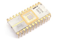 Intel C1702A DIP-24 UV Eprom 256x8-Bit 2Kbit White Ceramic Gold Pins IC Vintage picture