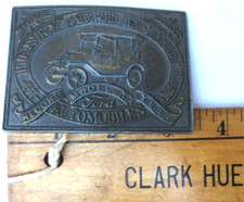 Vintage Henry Ford Detroit Model T Automotive Belt Buckle 3.25