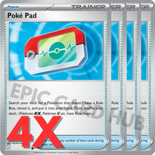 4x Poke Pad x4 - POR/ASC - Uncommon - Pokemon TCG Playset picture