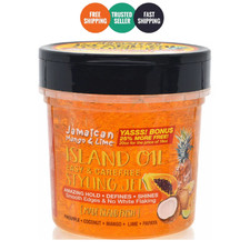 Jamaican Mango & Lime Island Oil Styling Gel 8 oz Hair Gel Strong Hold picture