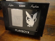 PLAYBOY BUNNY & KEYCHAIN SET ZIPPO LIGHTER MINT IN BOX picture