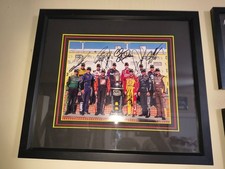 2008 NASCAR Cup Chase Photo 14x16 Kyle Busch/Greg Biffle SIGNED AUTO MOUNTED MEM picture