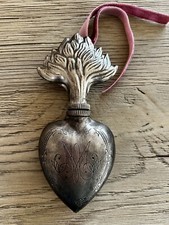 Sacred Heart  Ex Voto Silver Perfume Bottle picture