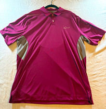 Greg Norman for Tasso Elba RapiChill Men's M Purple/Gray Polo Logo picture