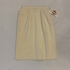 NWT Vintage Pendleton Skirt  Women’s 10P Cream 100% Virgin Wool Midi USA  picture