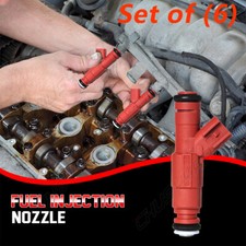NEW Upgrade 12 Hole For Jeep Cherokee 1999+ 4.0L EV6 Fuel Injector Set of 6 24lb picture