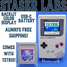 Nintendo Game Boy DMG-01 Custom Q5 IPS Display USB-C Battery + Tetris picture
