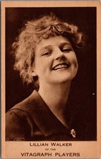Lillian Walker Vitagraph Players 1915 Photo Card Silent Film Star Sepia picture