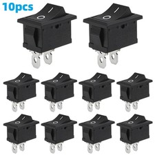 10Pcs Snap-In Rocker Switch ON/OFF 2 Pin SPST 125V 250V Car Boat picture
