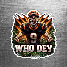Cincinnati Football “Who Dey” Custom Sticker Burrow picture