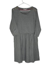 Boden Janie Striped Day Dress Gray Size Us 16R picture